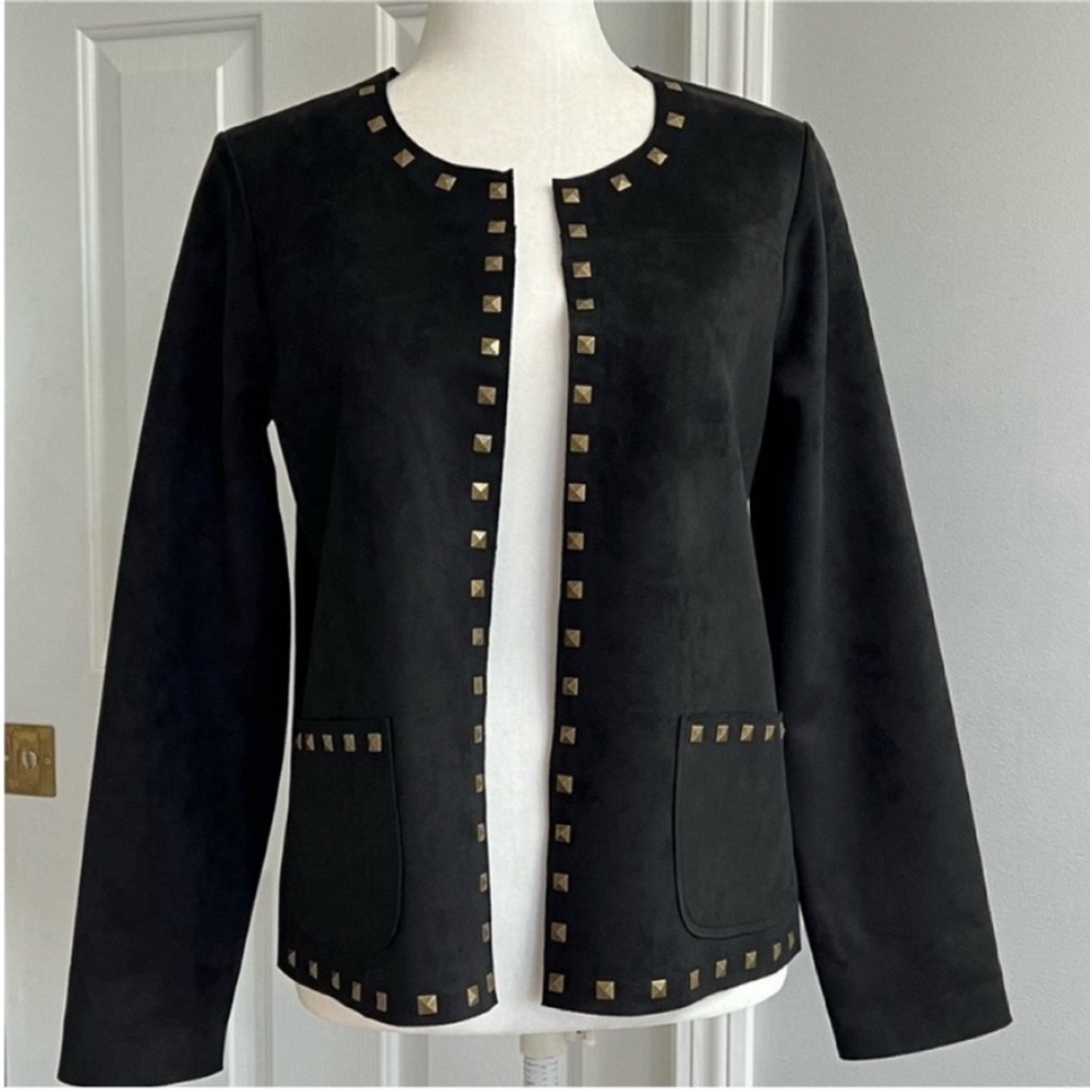 Carmen Marc Valvo Studded
Jacket Black Size XS